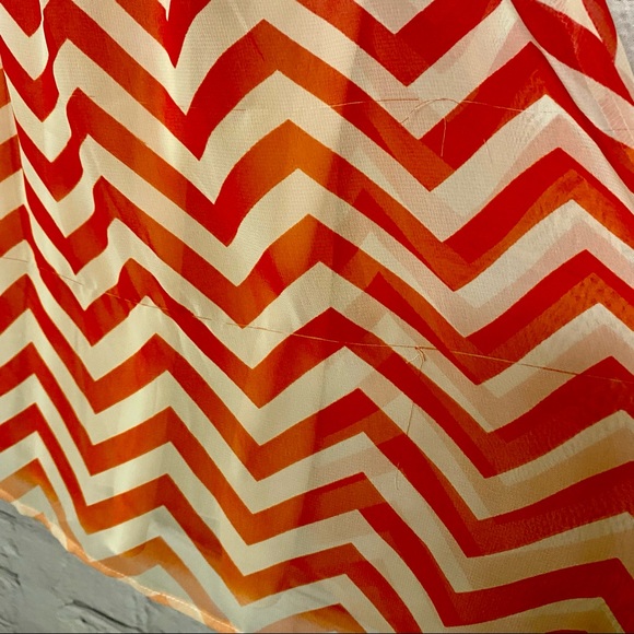 Speechless Women’s Chevron Pink & Orange Tank Midi Dress with Belt Size XL FLAW - Picture 2 of 4